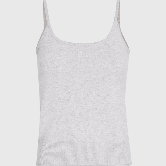 Brand New! Club Monaco 100% Cashmere Tank, Soft Heather Gray, Size XL - Picture 7 of 9